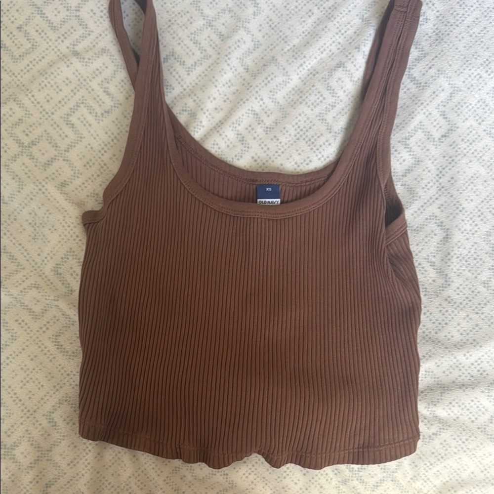 Old Navy Brown Ribbed Tank Top